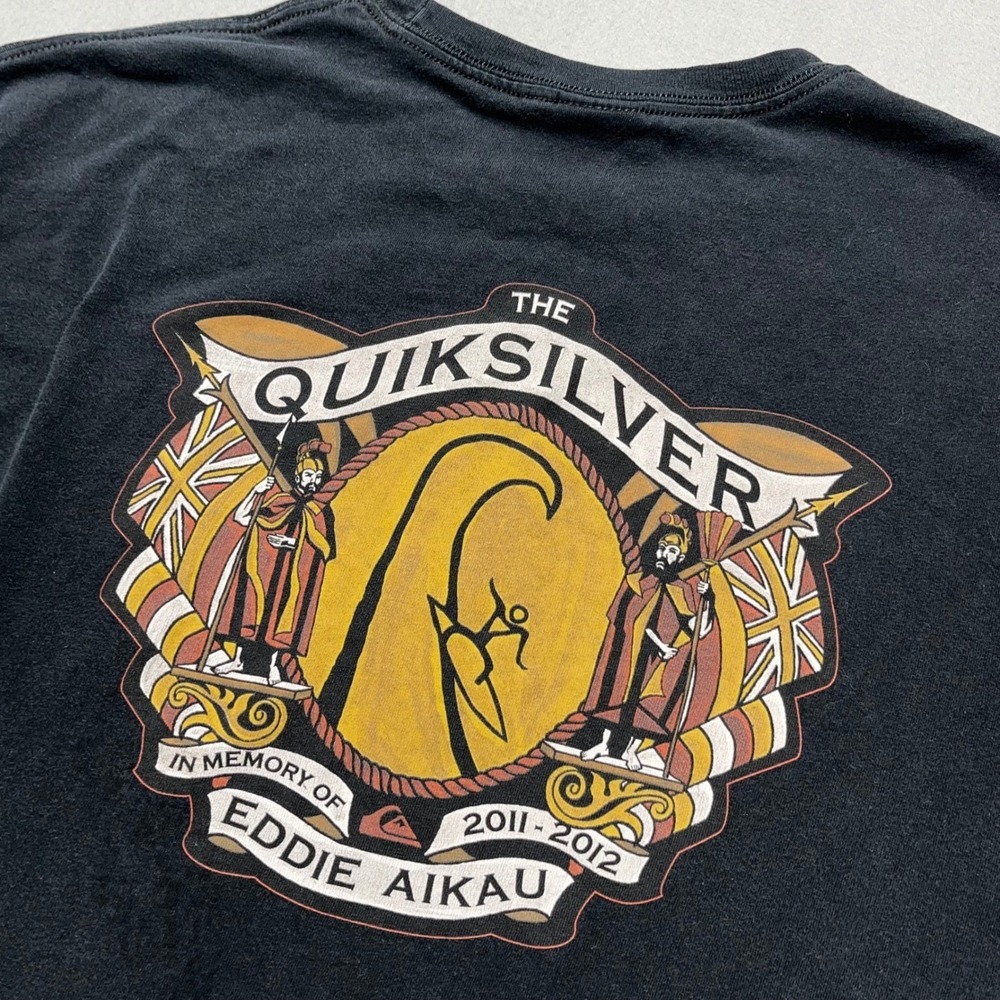 Quiksilver Mens Black Eddie Aikau2011-2012 Memorial Long Sleeve T-Shirt L